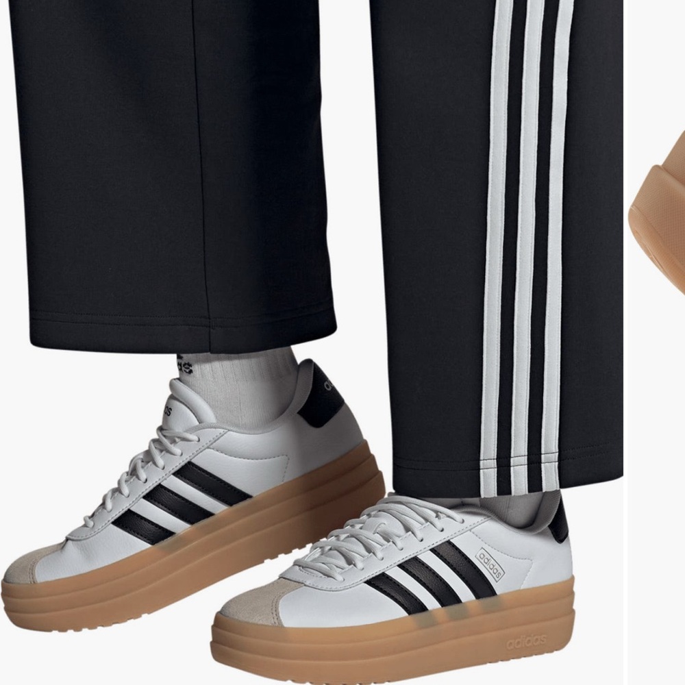 Adidas Gazelle bold platform black and white womens sneaker 8.5